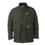 Men's Padded Plain Parka Jacket Olive