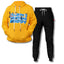 Kids Unbrushed Fleece Combo -Yellow/Black