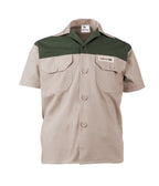 Kiddies Adventure Colour Block S/S Shirt - Khaki/Military