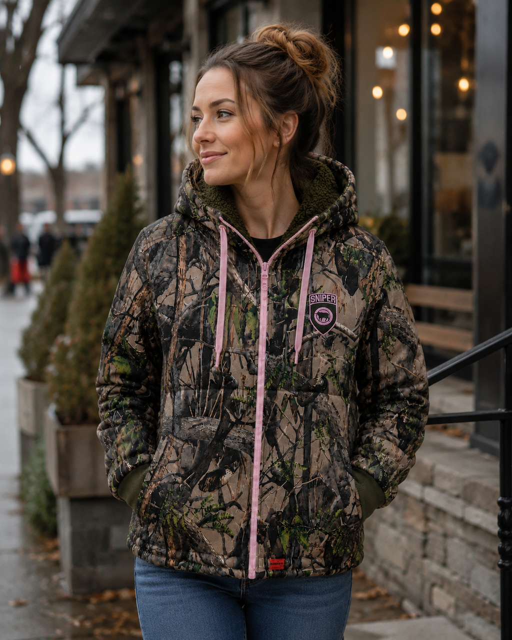 3D Ladies Sherpa Hoody