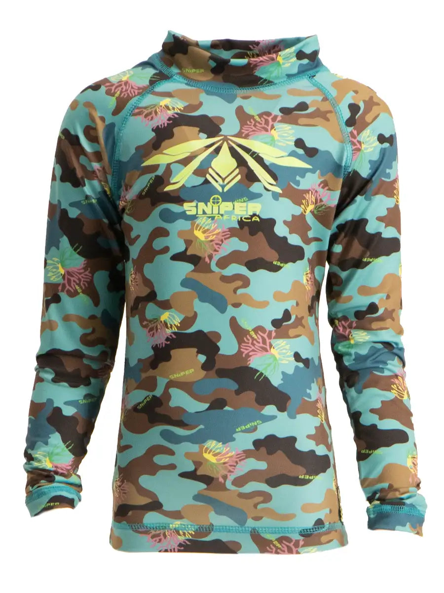 Boys Rash Vest Long Sleeve Coral Kids