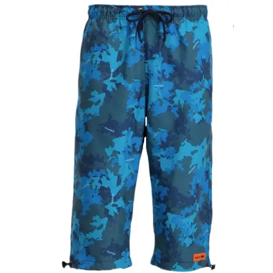 Mens 3/4 Swim Shorts - Navy Rain Forest