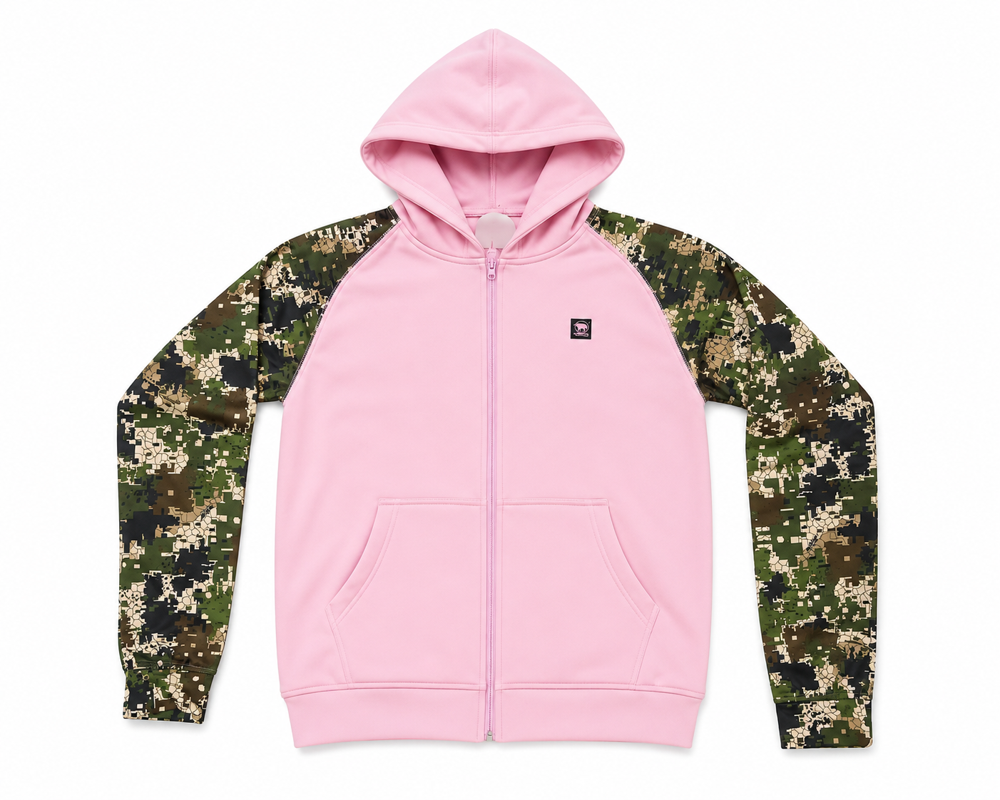 Ladies Hoody Reactor Fleece Pink/Pixelate Main image