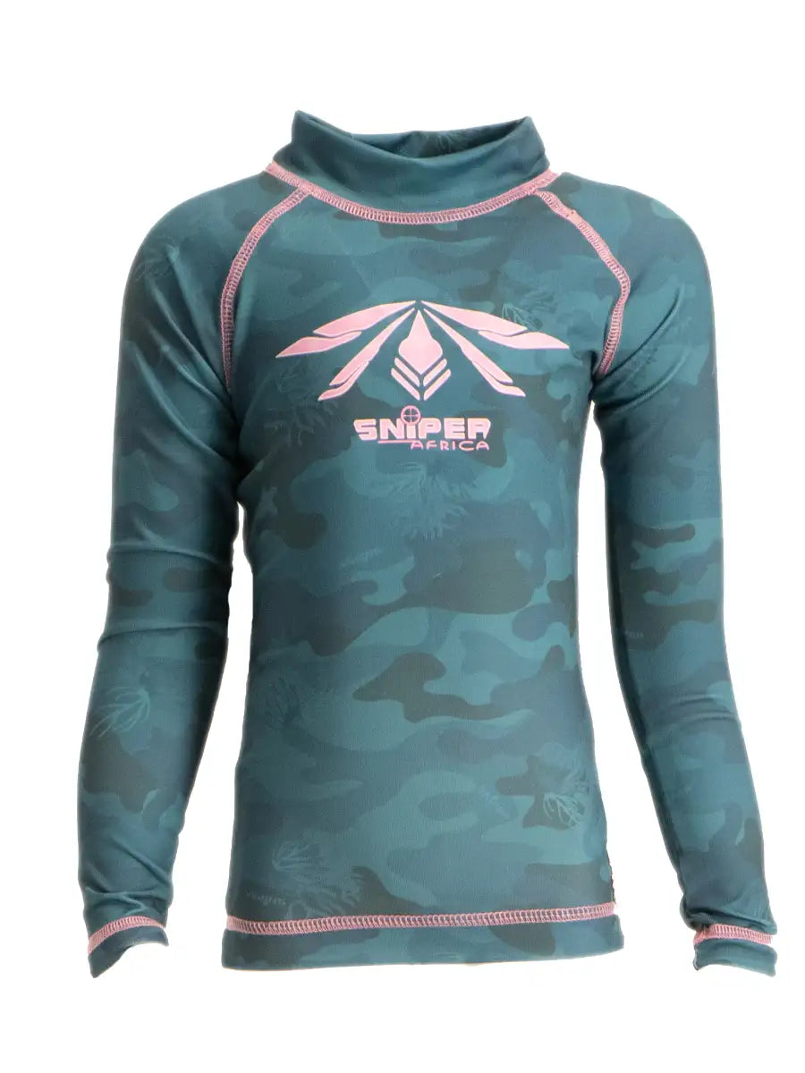 Girls Rash Vest L/S - Coral Surf