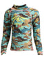 Girls Rash Vest Long Sleeve Coral