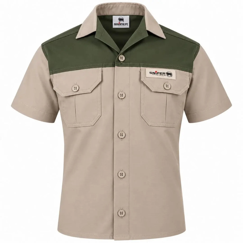 Sniper Africa Kiddies Adventure Colour Block S/S Shirt - Khaki/Military product image