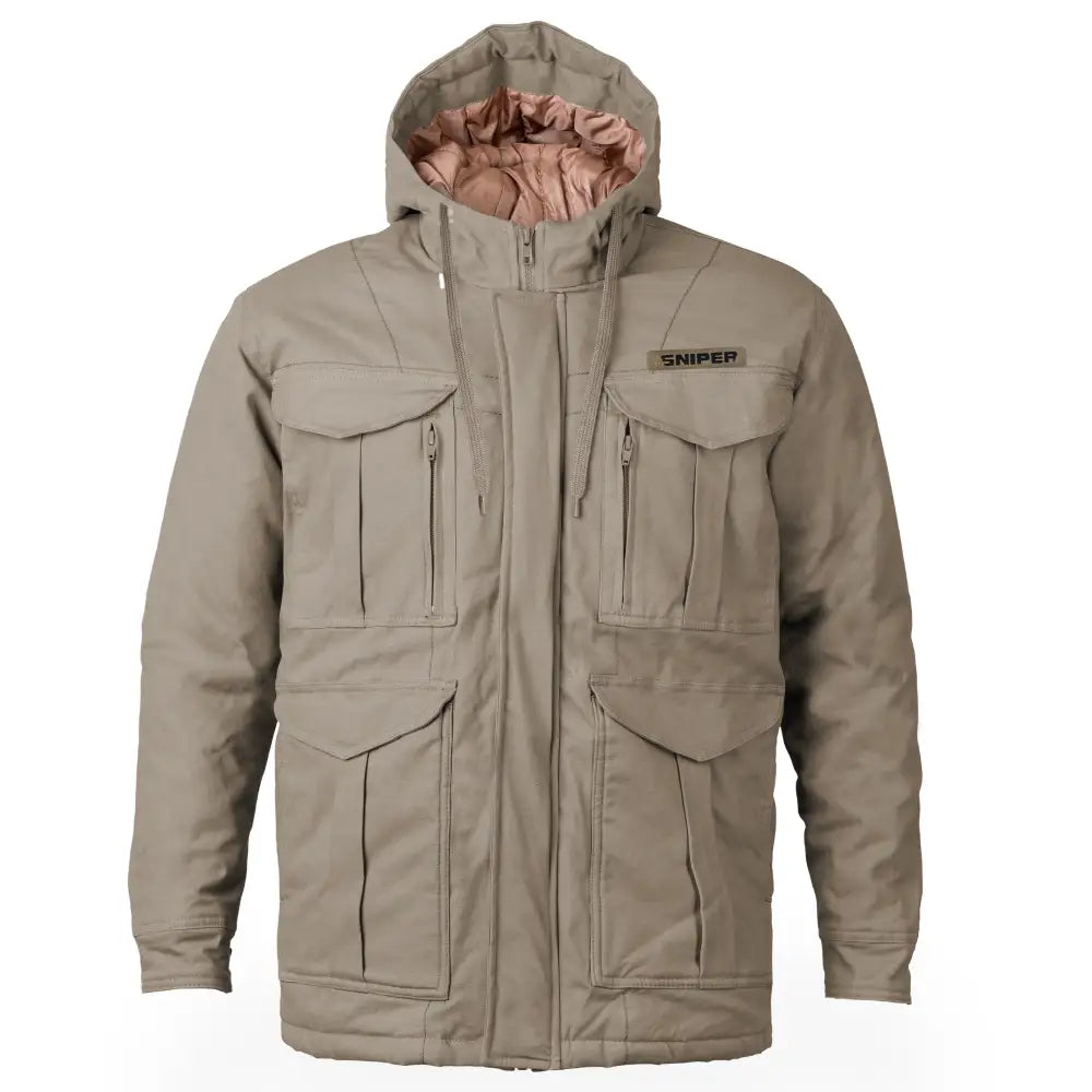 Khaki Hoody Parka Jacket