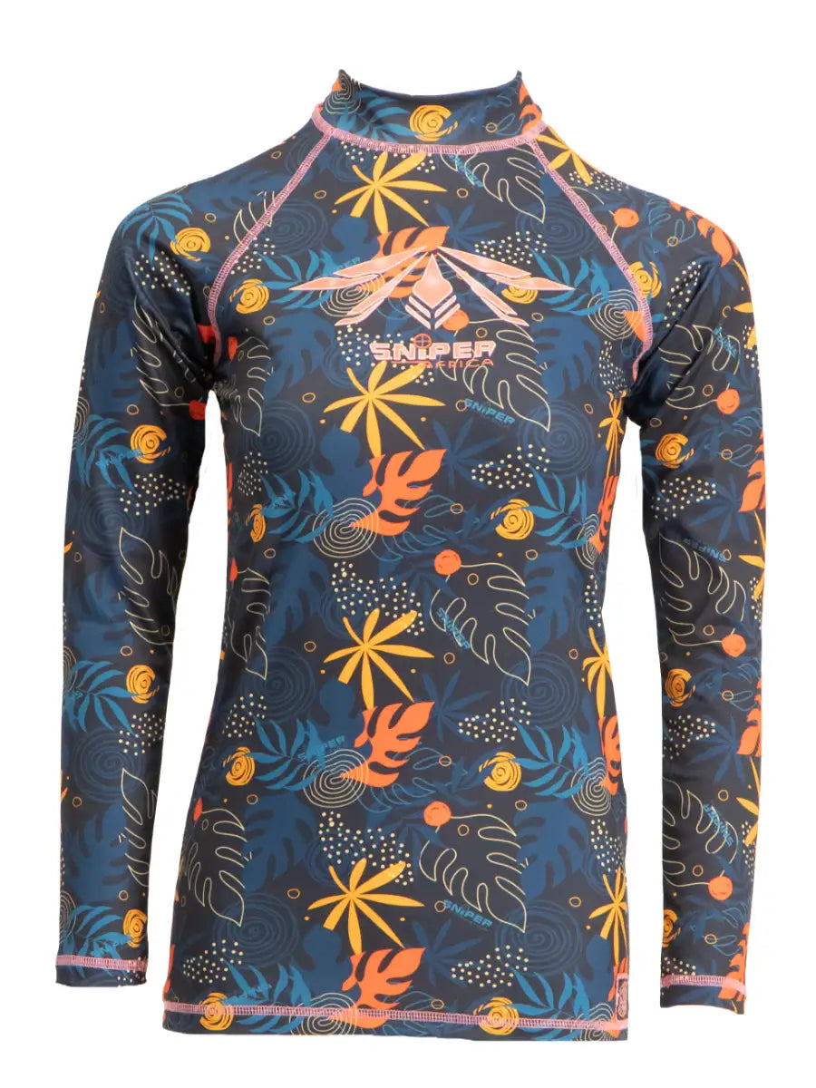 Ladies Rash Vest L/S Tropical