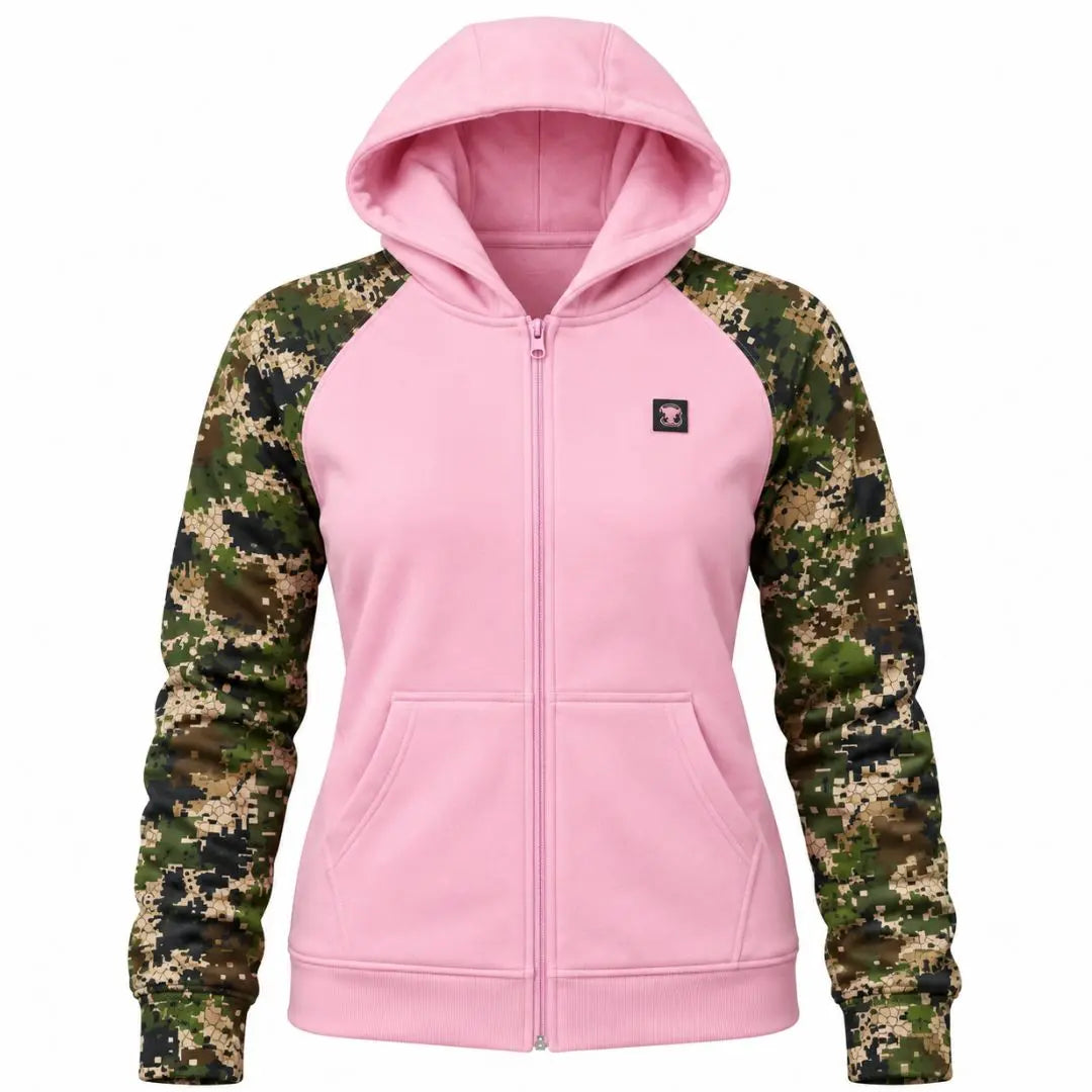 Sniper Africa Ladies Hoody Reactor Fleece Pink/Pixelate product image Main image