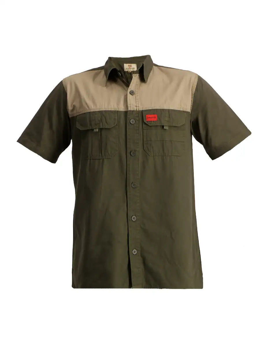 Two Tone Shirt Military/Khaki