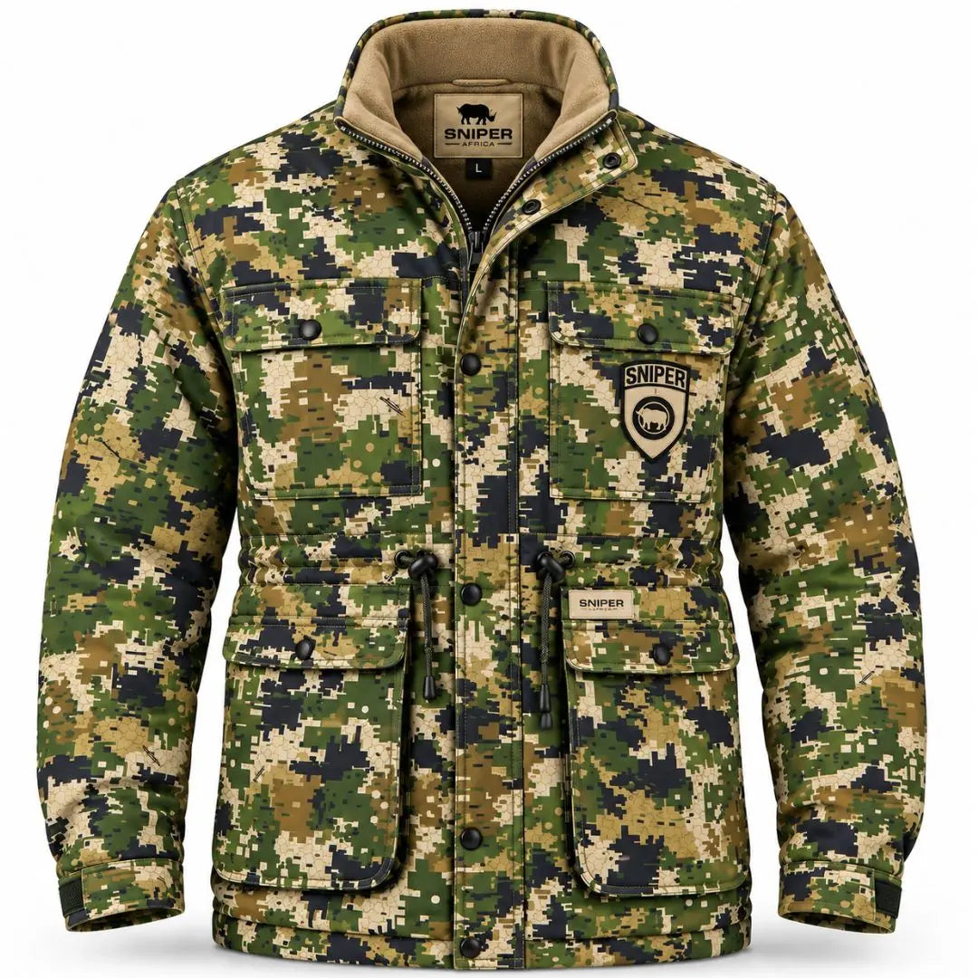 Men's Padded Camo Parka Jacket Pixelate Main image