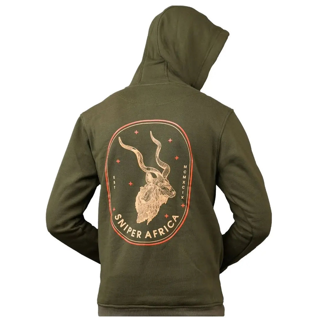 Men's Hoody Printed Kudu Olive