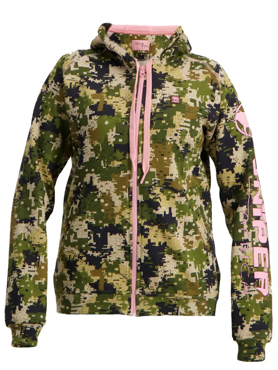 Ladies Hoody Reactor Fleece Pixelate/Pink