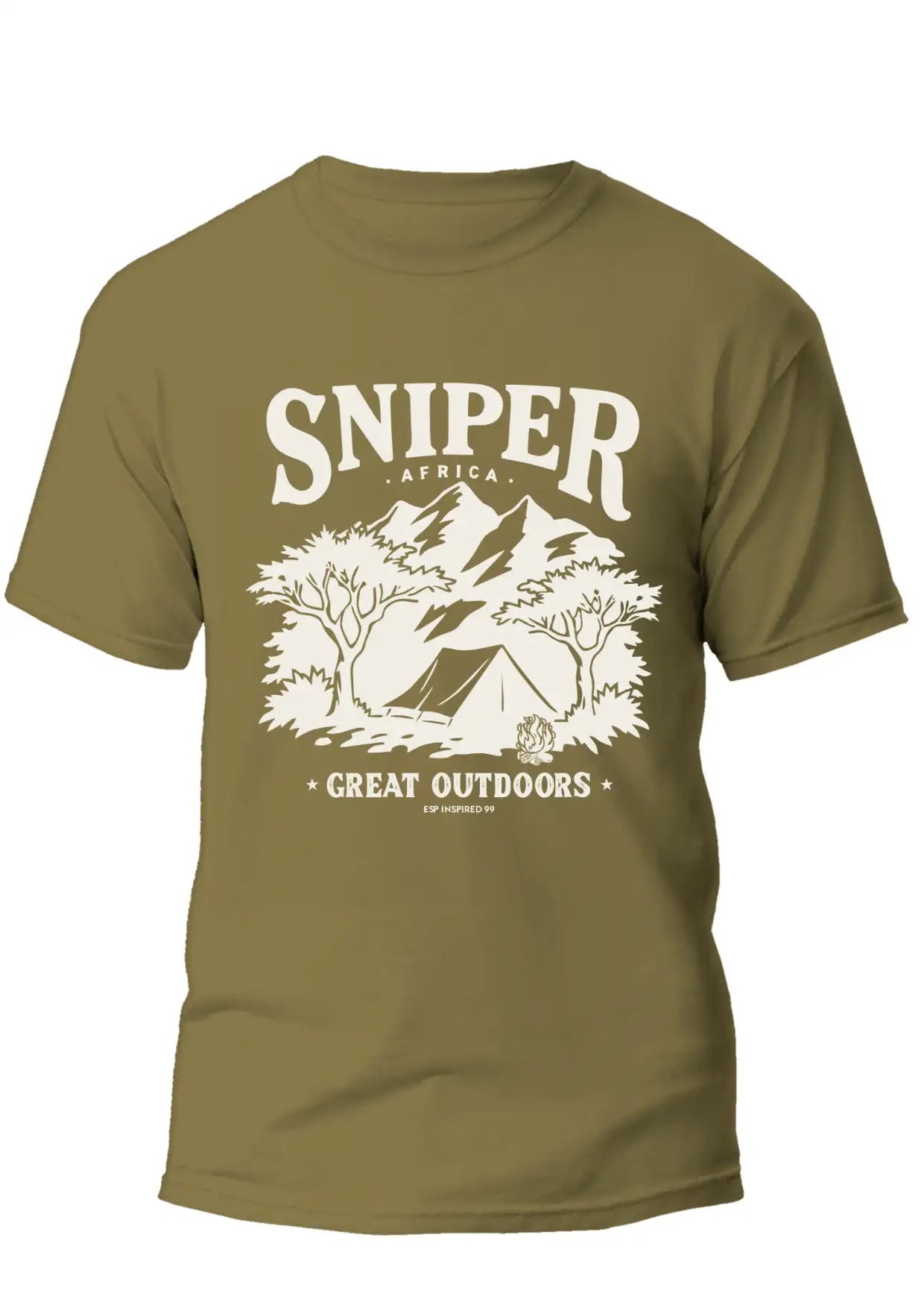 Great Outdoors Mens T - Shirt - Olive