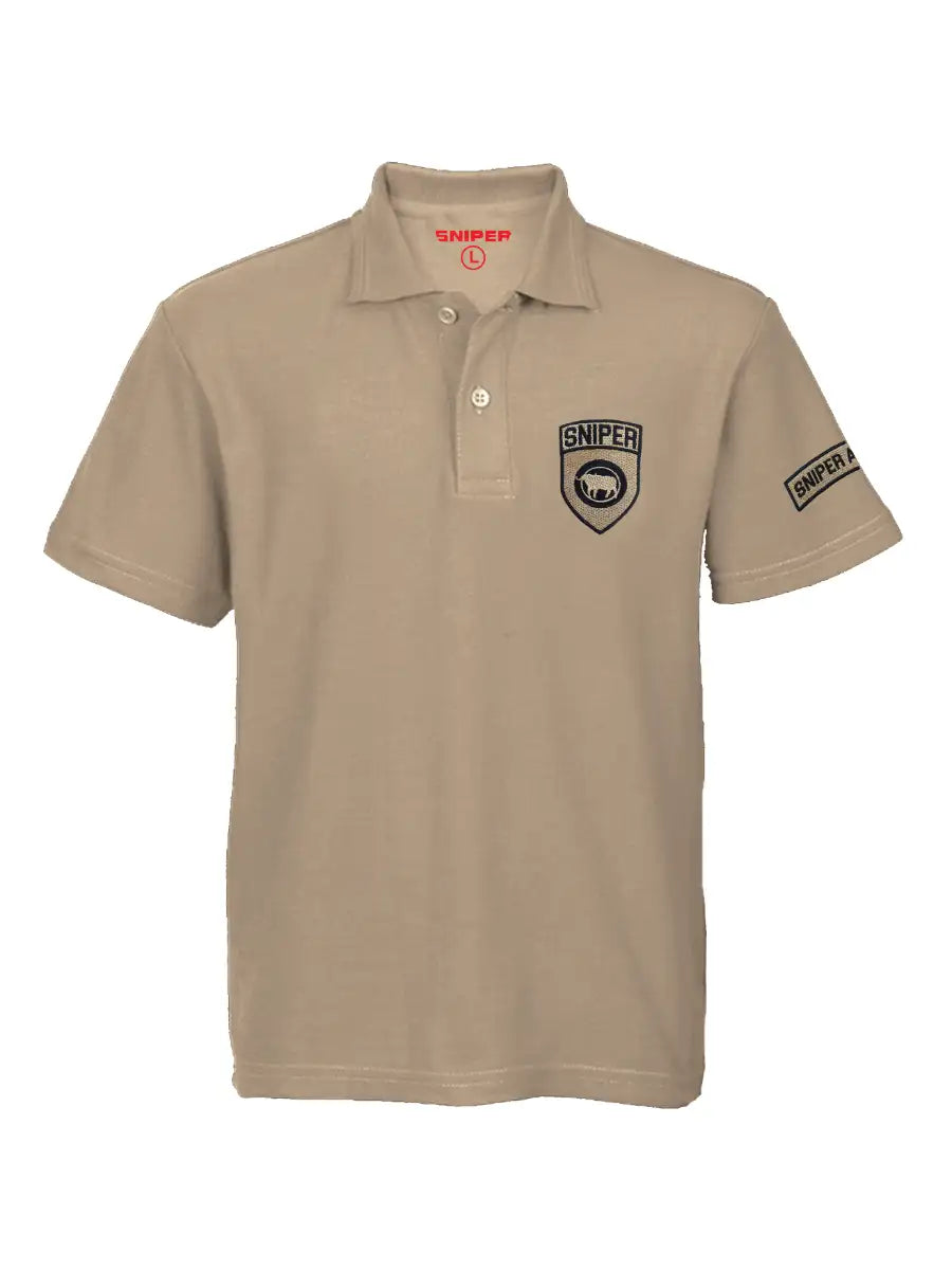 Golfer Shield Logo Khaki