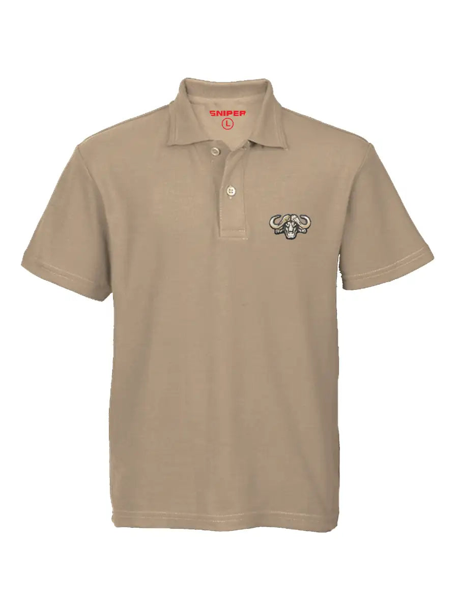 Khaki Buffalo Logo S/S Golfer