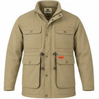 Men's Padded Plain Parka Jacket Khaki