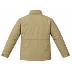 Men's Padded Plain Parka Jacket Khaki