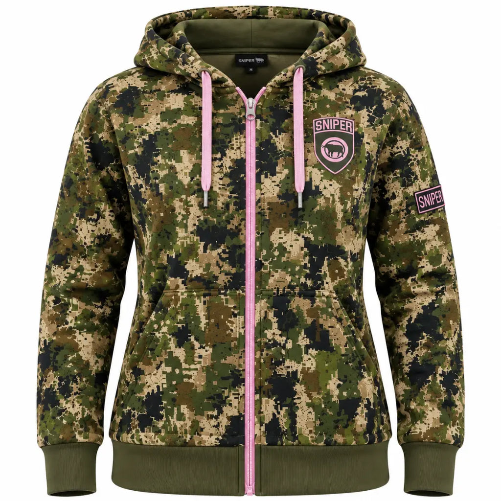 Sniper Africa Pixelate Ladies Sherpa Hoody product image