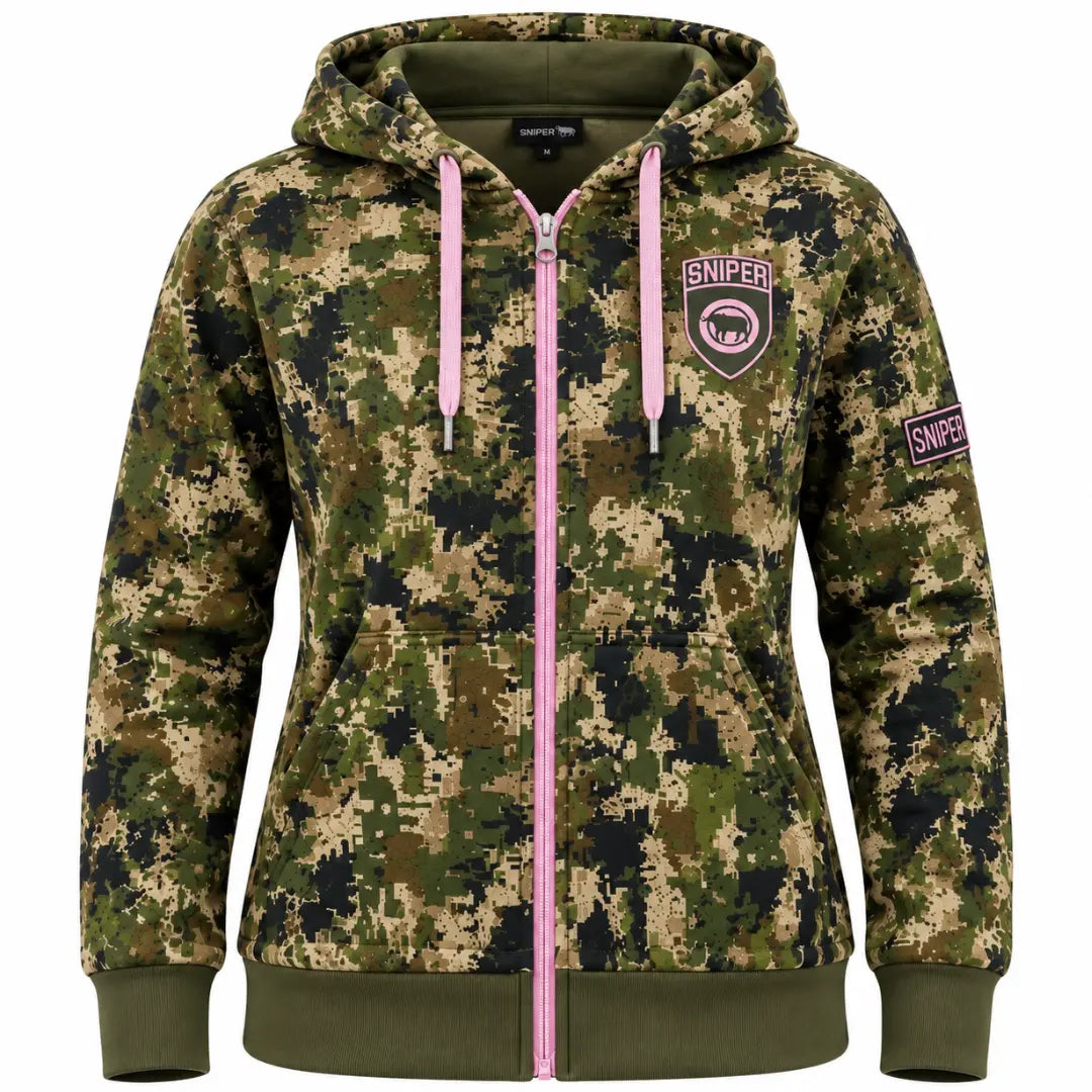 Sniper Africa Pixelate Ladies Sherpa Hoody product image Main image