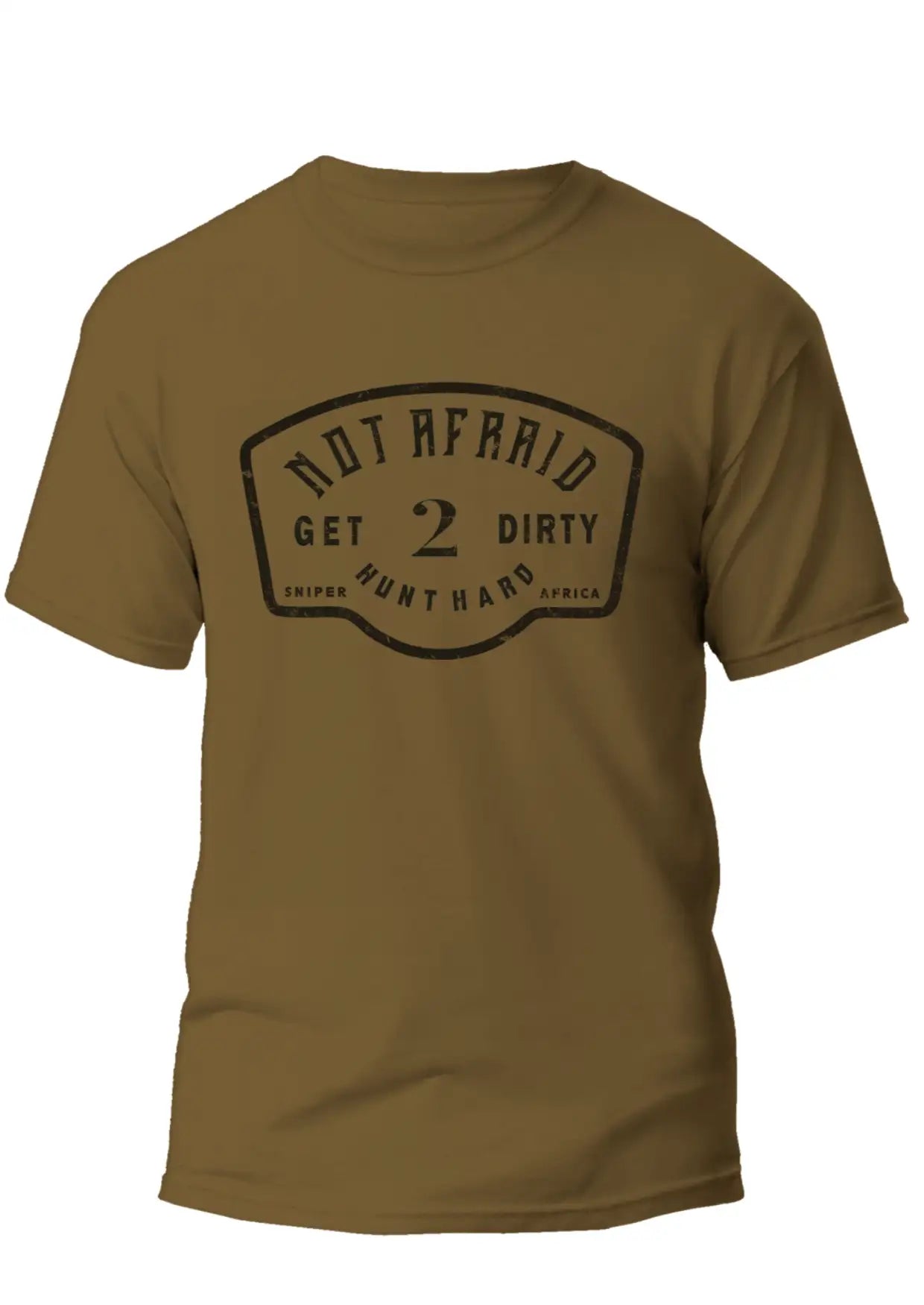 Not Afraid Mens T - Shirt - Cayote
