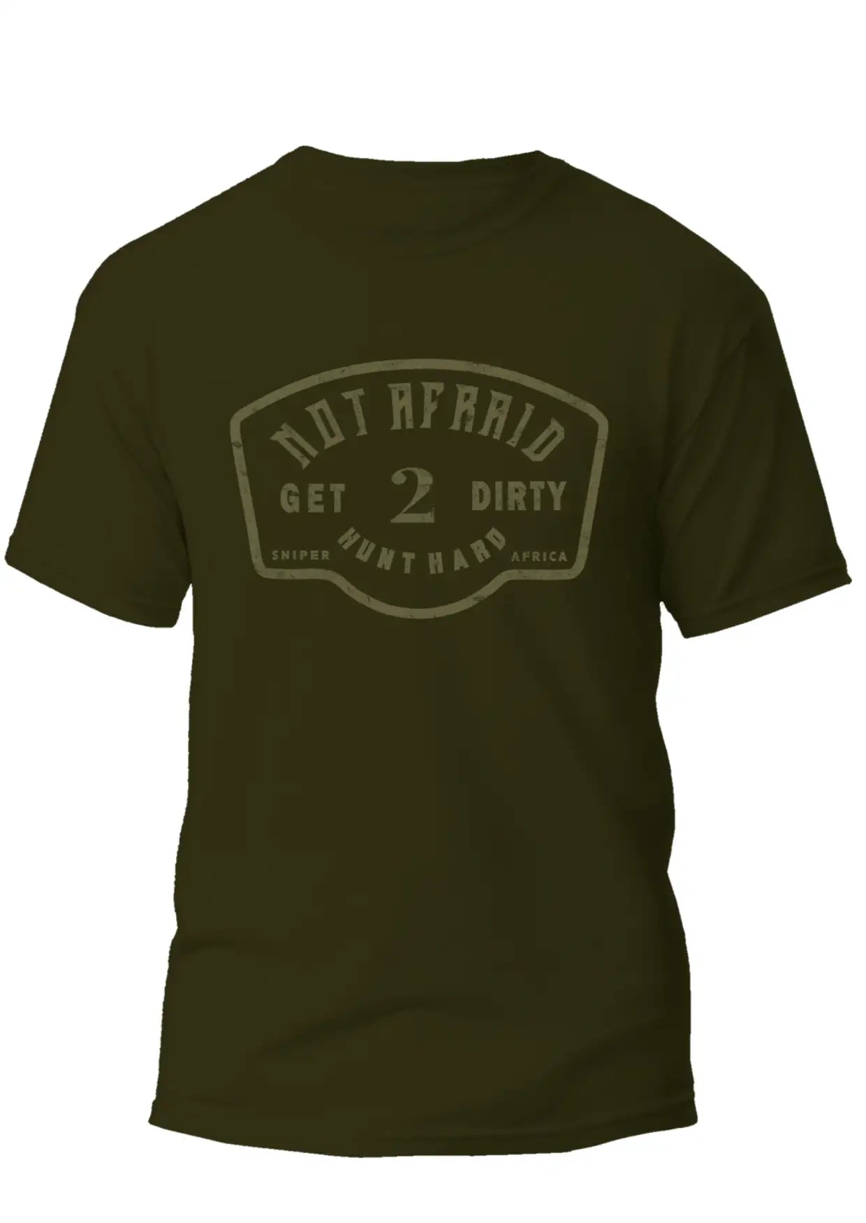 Not Afraid Mens T - Shirt - M/Olive