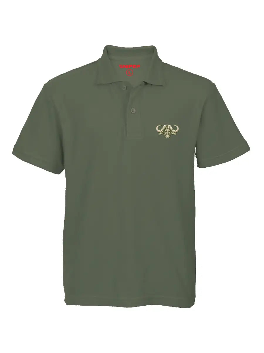 Olive Buffalo Logo S/S Golfer