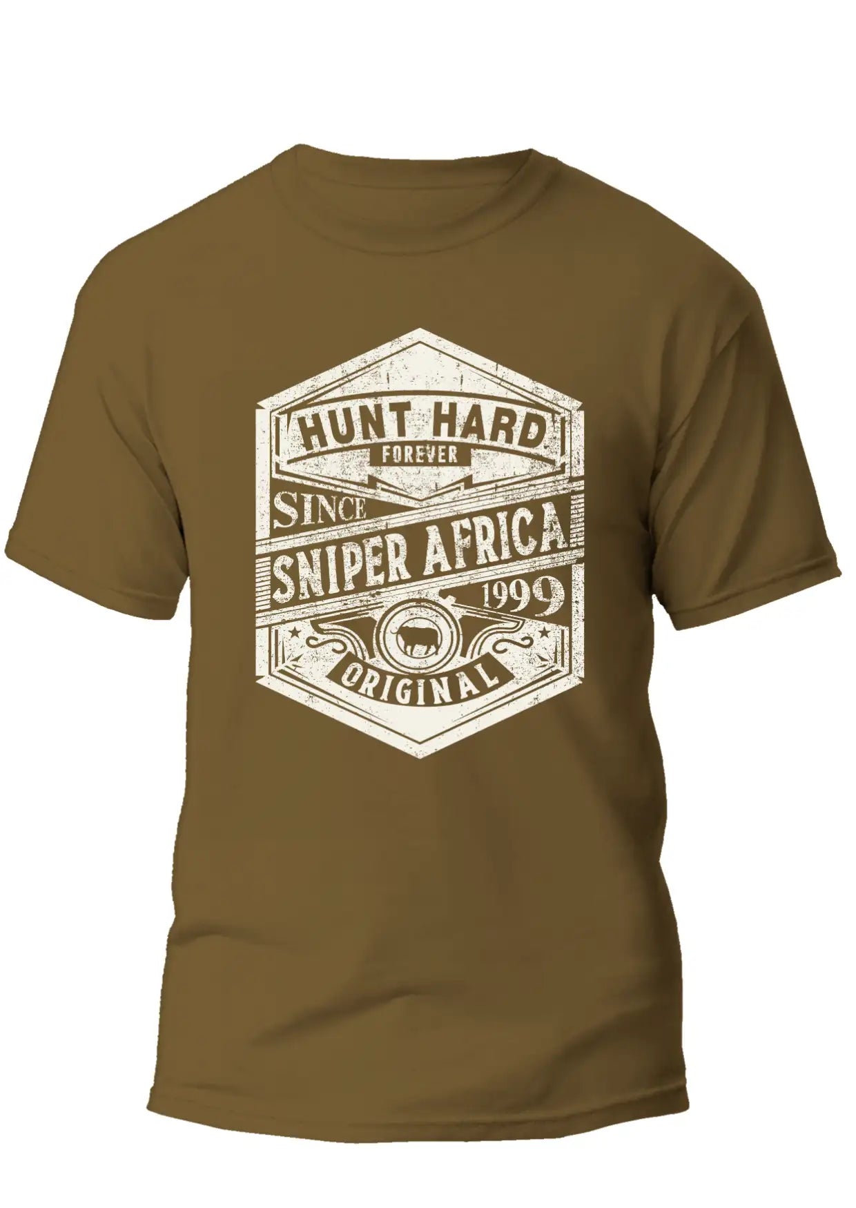 Hunt Hard Mens T - Shirt - Cayote