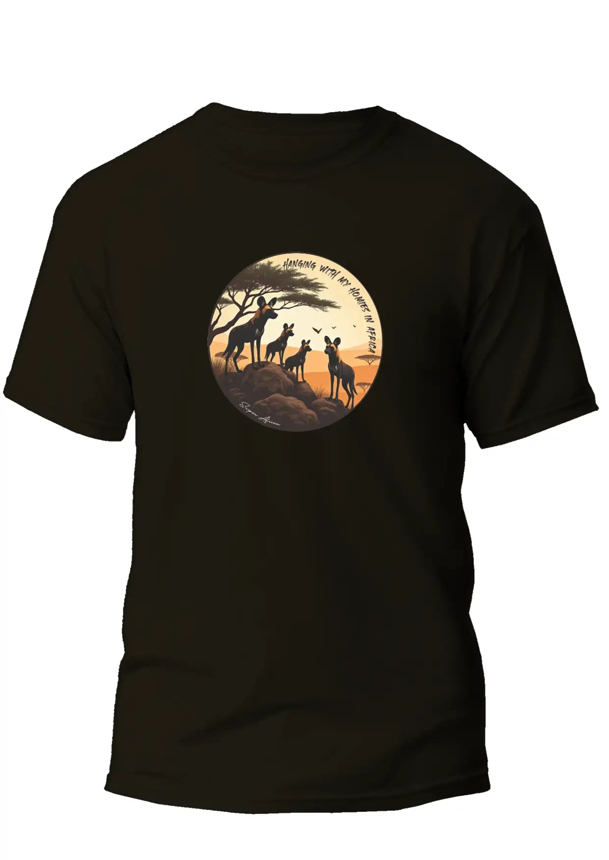 Wild Dogs Mens T -Shirt - Black