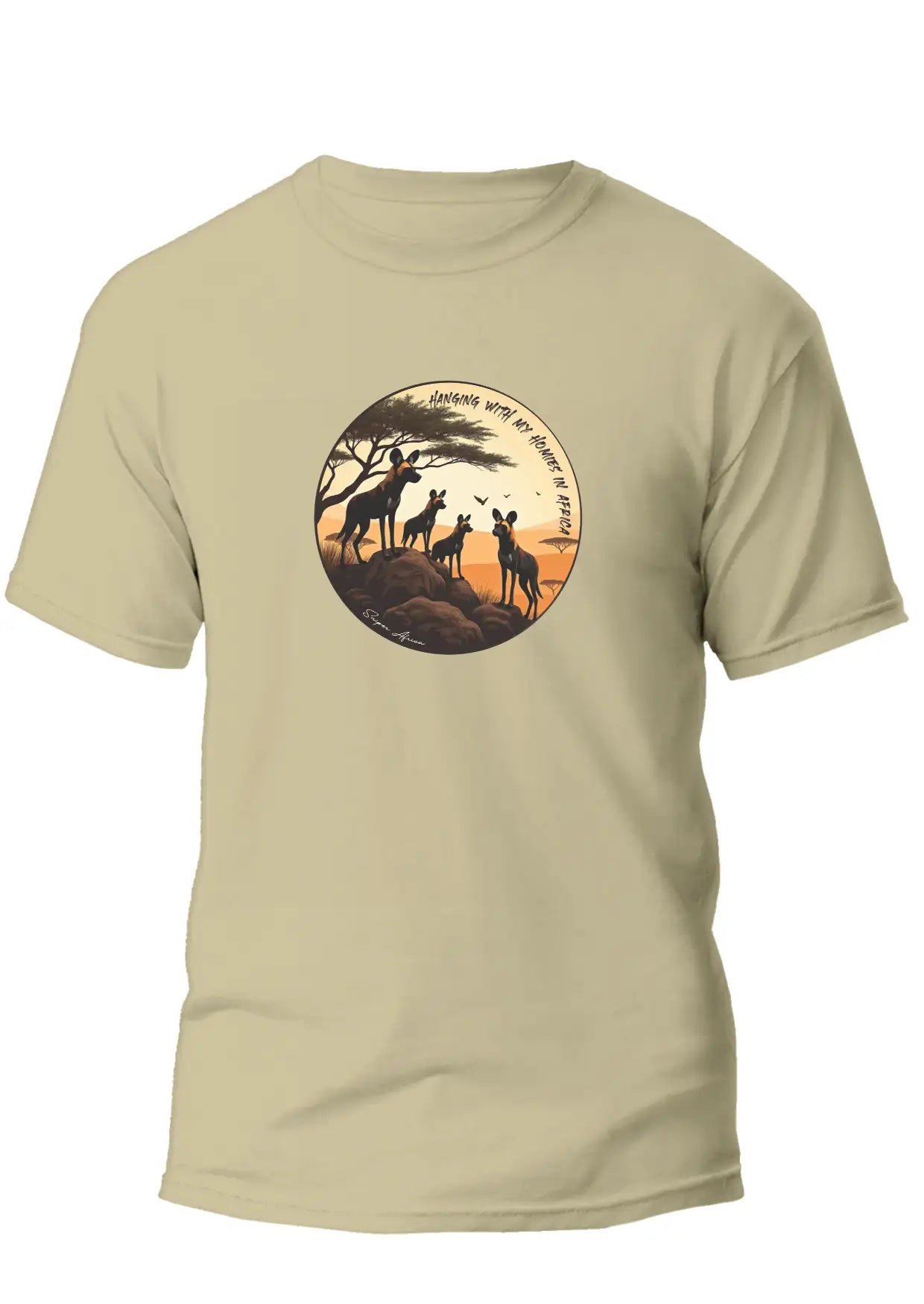 Wild Dogs Mens T- Shirt - Walnut